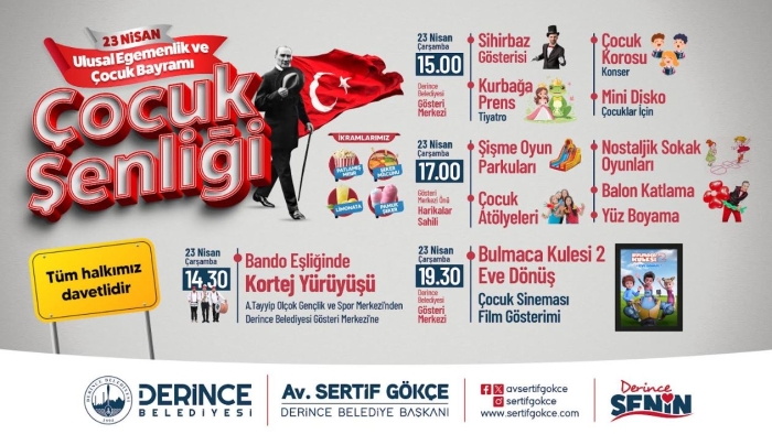 23 Nisan Coşkusu Derince’de Yaşanacak