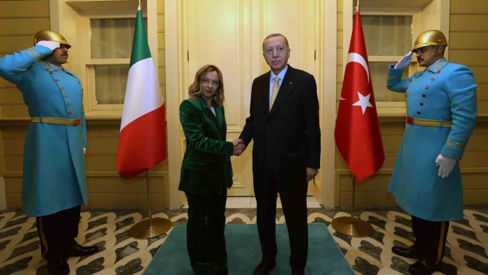 Cumhurbaşkanı Erdoğan, İtalya Başbakanı Meloni’yi kabul etti
