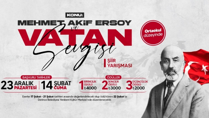 Mehmet Akif Ersoy ve Vatan Sevgisi Yarışması’na Başvurular Sürüyor