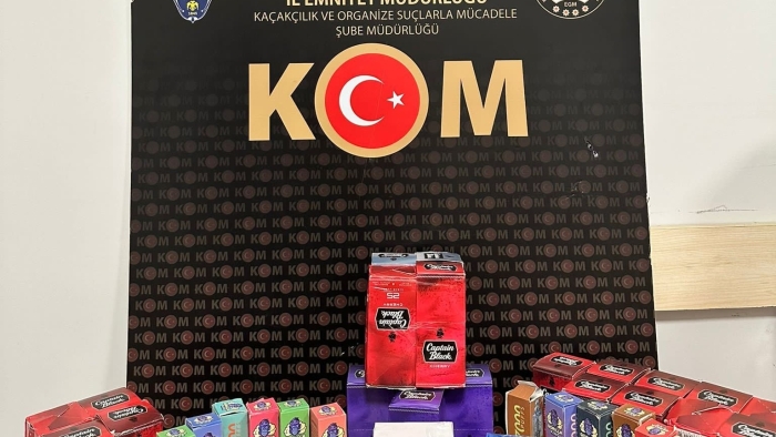 Kocaeli’de 180 bin dolu ve boş kaçak makaron ele geçirildi