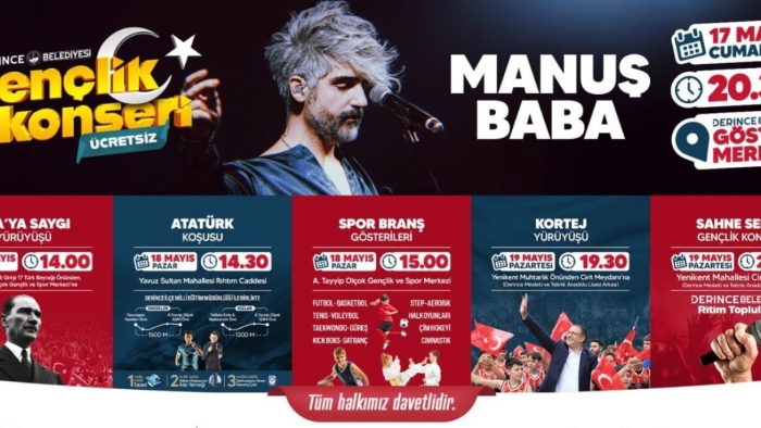 Derince’de 19 Mayıs Coşkusu Üç Gün Sürecek Etkinliklerle Kutlanacak