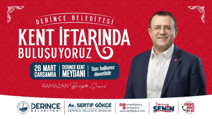 Derince'de Kadir Gecesi Coşkusu: Kent İftarı İlçe Halkını Buluşturacak